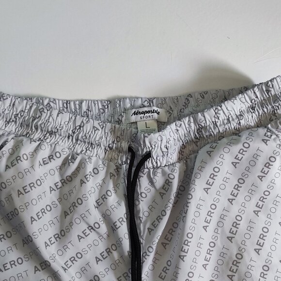 Aeropostale sport active wear short light grey graphic design women's size L - Picture 2 of 11